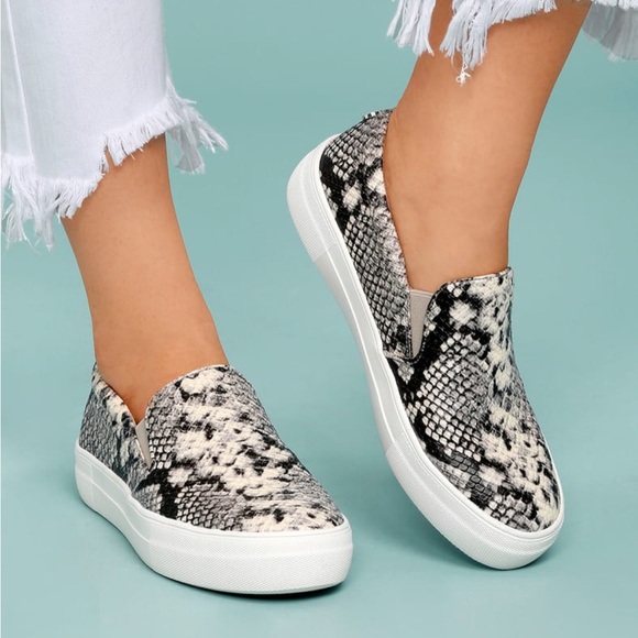 Steve Madden Shoes - BRAND NEW Steve Madden Natural Snake Slip-On Sneakers